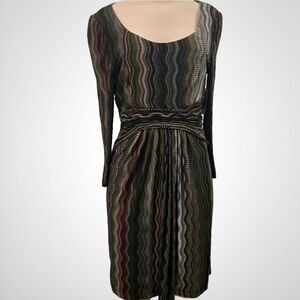 Elegant Multicolor Long Sleeve Dress